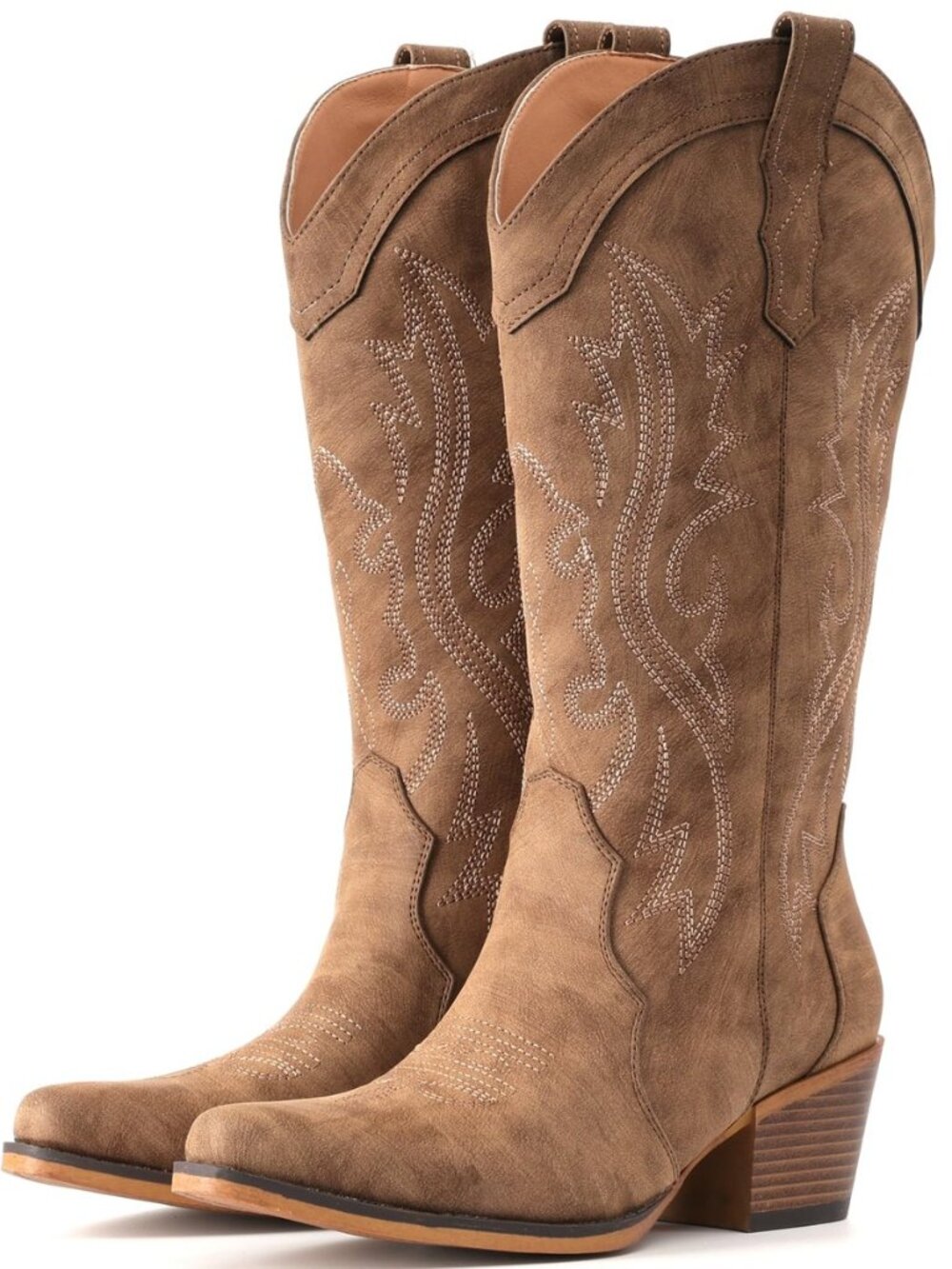 Cowboy Boots For Women Western Cowgirl Boots Mid Calf Snip Toe